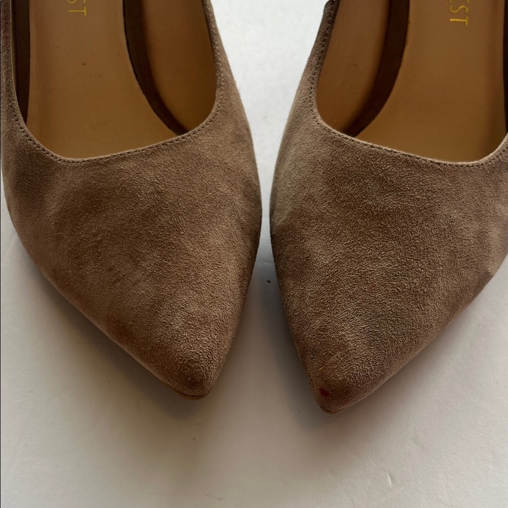 Nine West Women's Beige Suede Heels - Picture 4 of 10